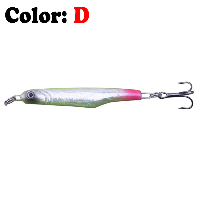 Señuelo Slow Jig Metal con anzuelo triple para pesca vertical - imagen 3