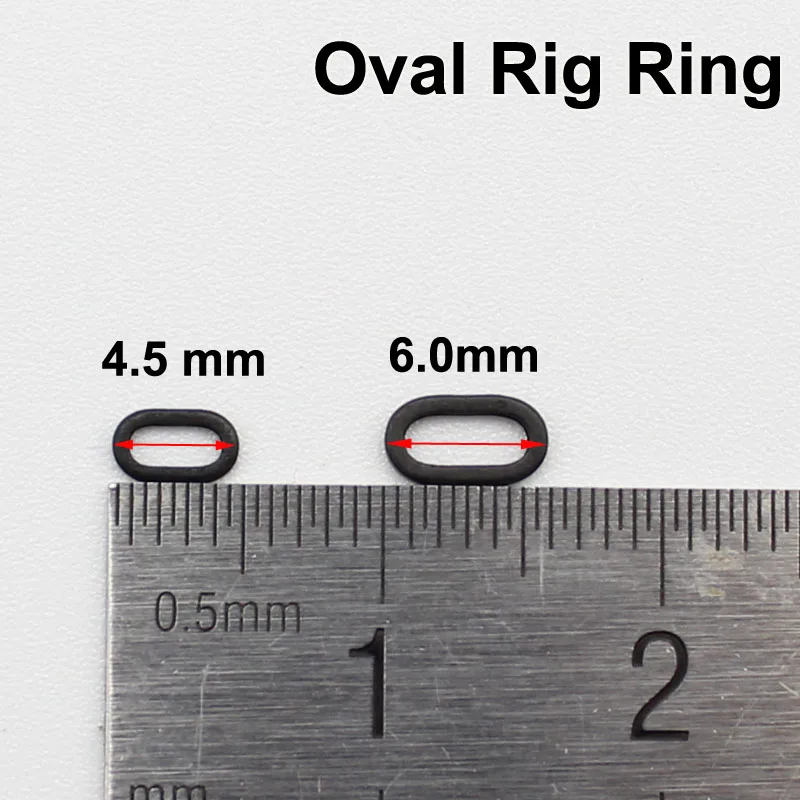 Anillos aparejo ovalados negros mate para pesca de carpa fuerte - imagen 5