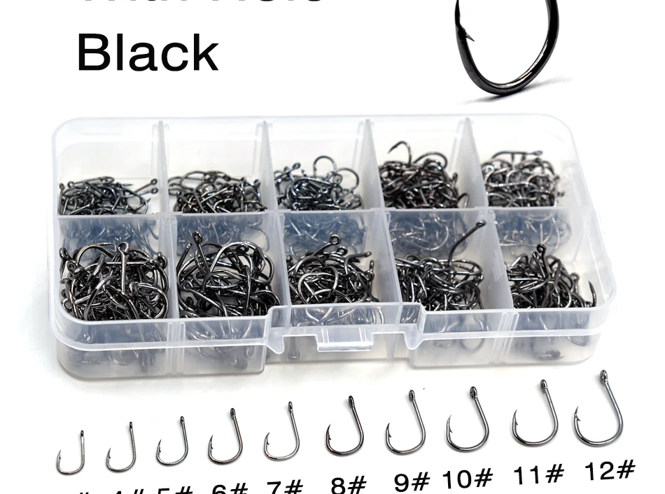Caja compacta de anzuelos MNFT para pesca