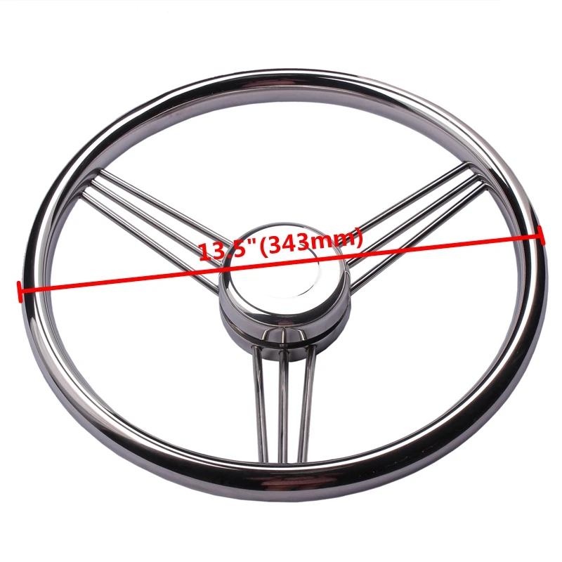 Volante náutico 9 radios – Acero inoxidable marine 13-1/2” - imagen 3