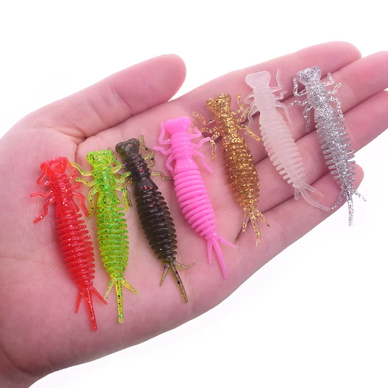 Señuelos de gusano silicone WDAIREN 55mm