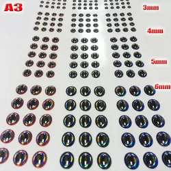 Ojos 3D adhesivos para señuelos A1A2A3A4 – Alta calidad