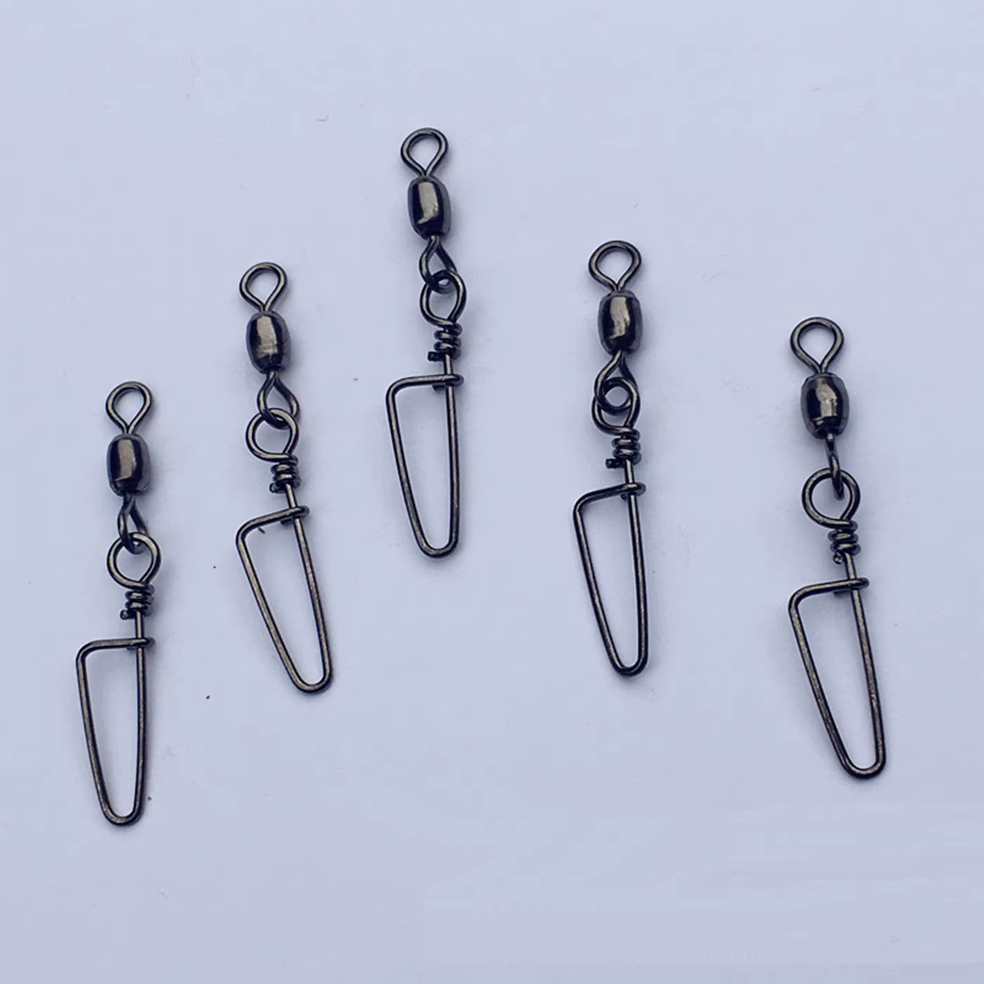 Pin conector giratorio curvo con anzuelo a presión para pesca - imagen 5