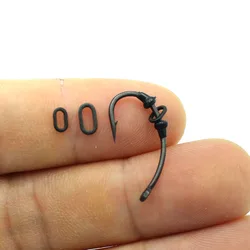 Anillos aparejo ovalados negros mate para pesca de carpa fuerte