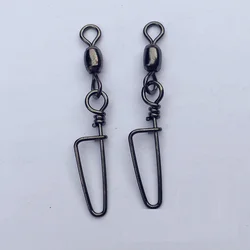 Pin conector giratorio curvo con anzuelo a presión para pesca