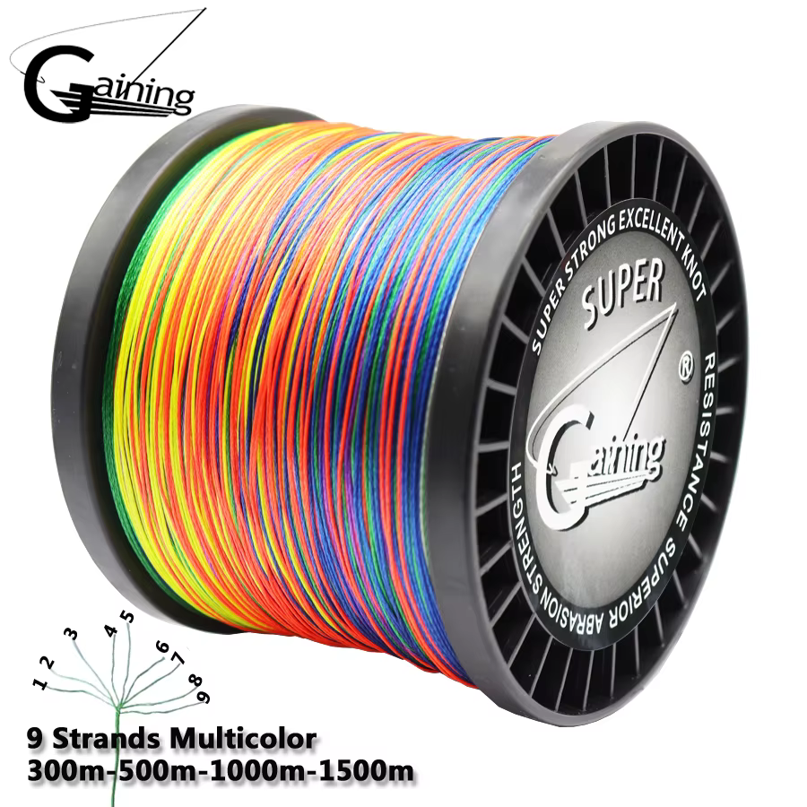 Línea trenzada multifilamento 9 hebras – Resistencia 20-200LB