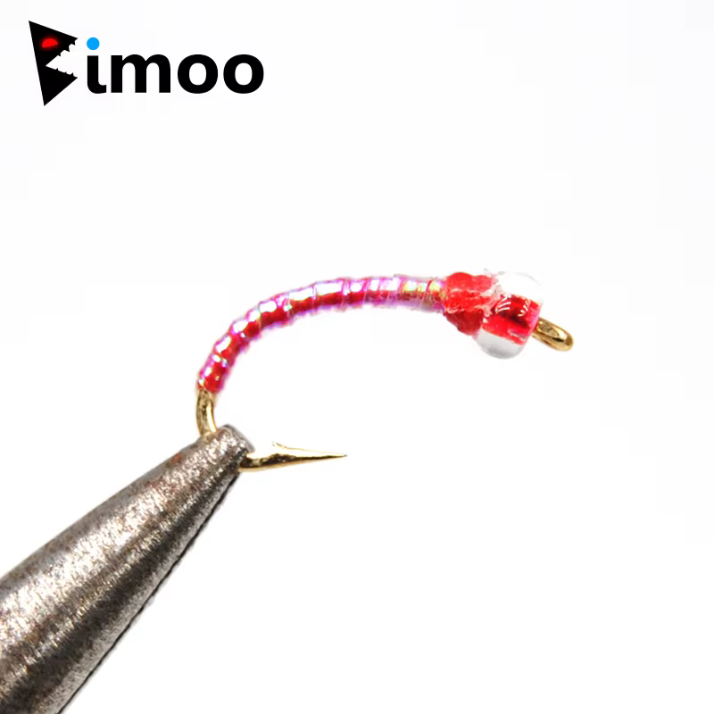 Bimoo Midge Beadhead #14 – Ninfa roja y negra para trucha
