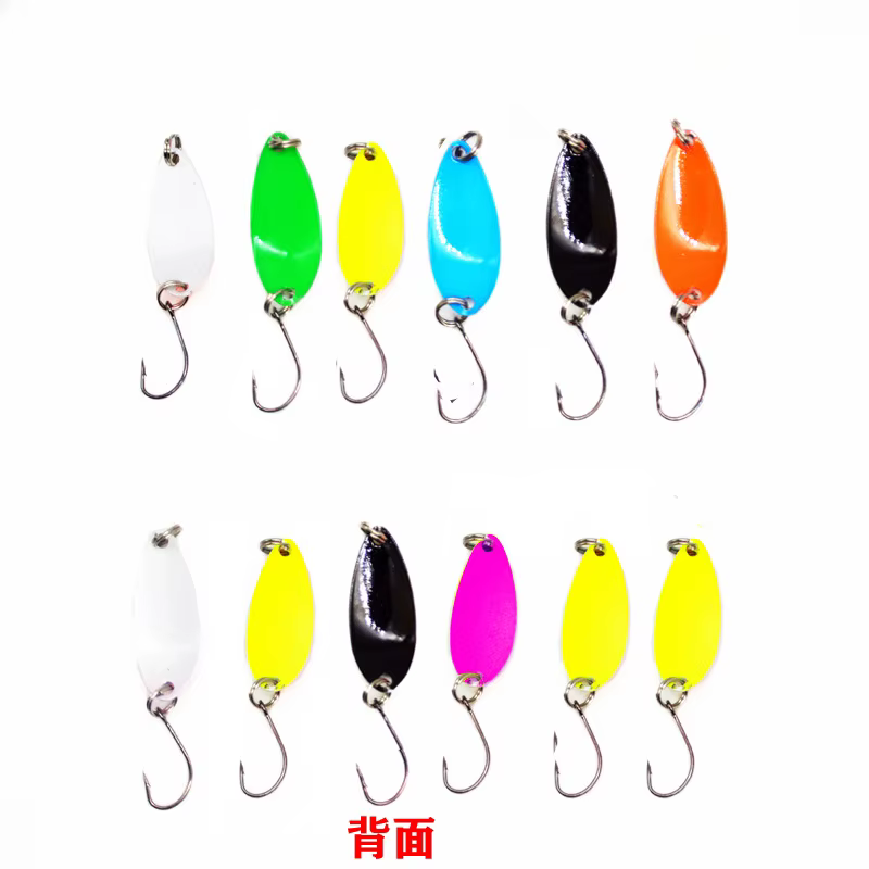 Señuelo cuchara bicolor para pesca de trucha - colores brillantes - imagen 5