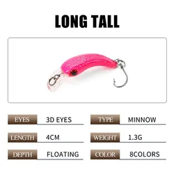 Mini crankbait flotante 4cm para lubina y trucha