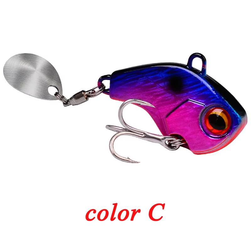 POETRYYI Spinnerbait metálico – Jig de orilla con hoja vibrante - imagen 5