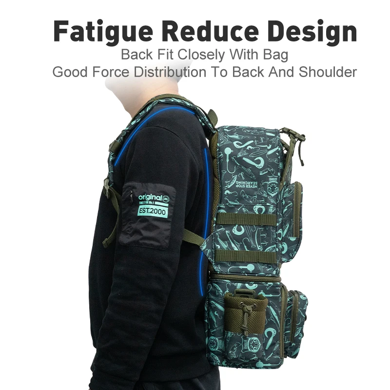 Kingdom Fishing Mochila 1000D impermeable para pesca de invierno - imagen 4