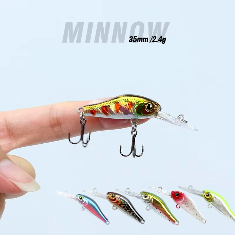 Señuelo minnow ultraligero para perca, trucha y lubina - imagen 4