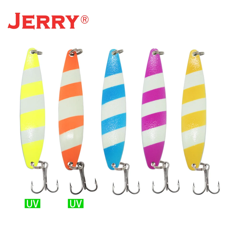 Cucharas de pesca Jerry con colores UV brillantes – Trucha y lucio - imagen 5
