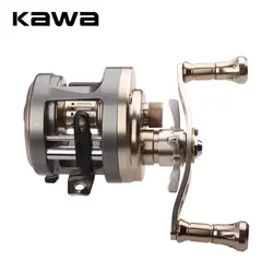 KAWA Carrete de fundición aluminio con rodamientos para pesca