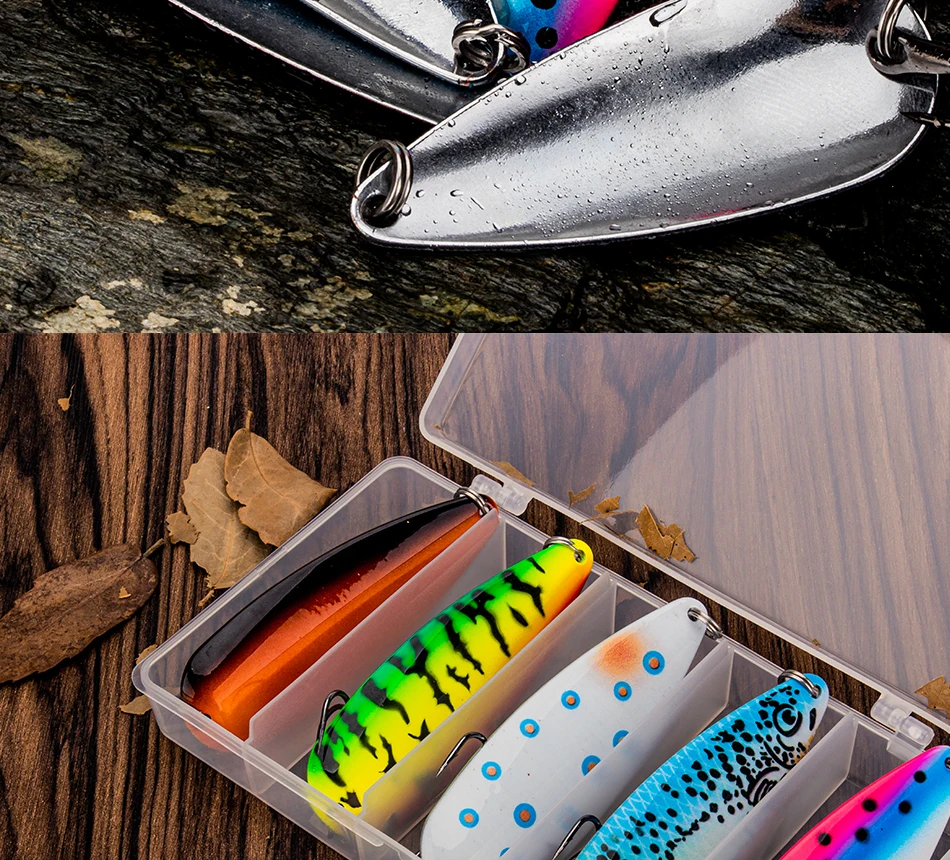 Detalle del anzuelo triple y acabado de la cuchara THKFISH