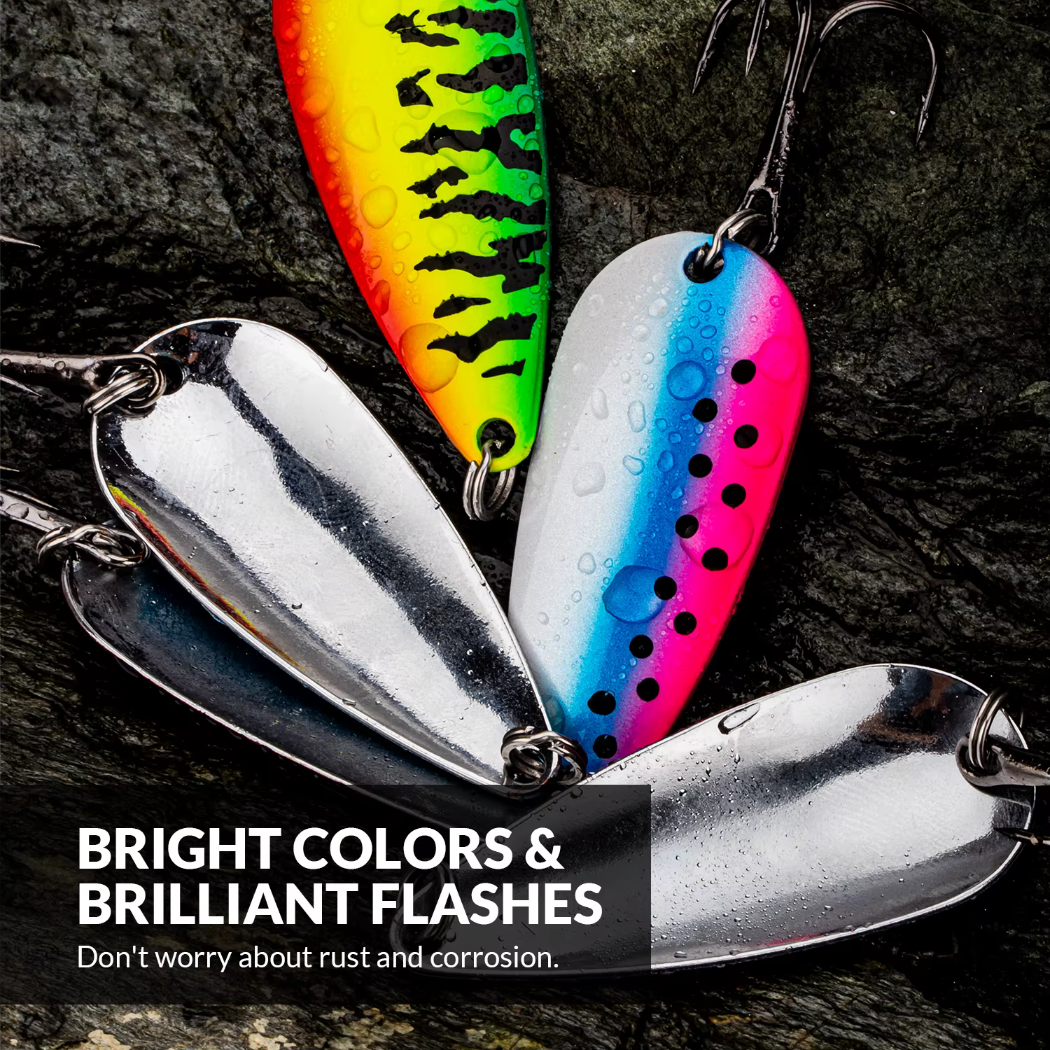 THKFISH Cucharas Lentejuelas de Metal – Señuelos Trucha Mar