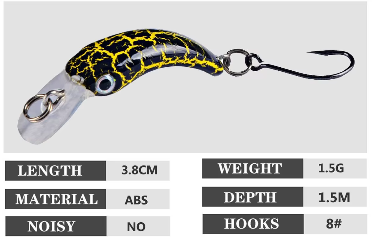 Minnow flotante 3,8cm 1,5g – Crankbait para trucha y lucio - imagen 3