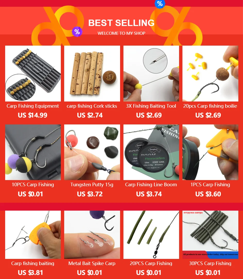 Kit completo de accesorios de pesca de carpa