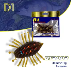 D1 Señuelo blando larva para trucha y lubina – 30mm