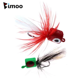 Bimoo Mosca de espuma flotante con jig head - Topwater para lubina