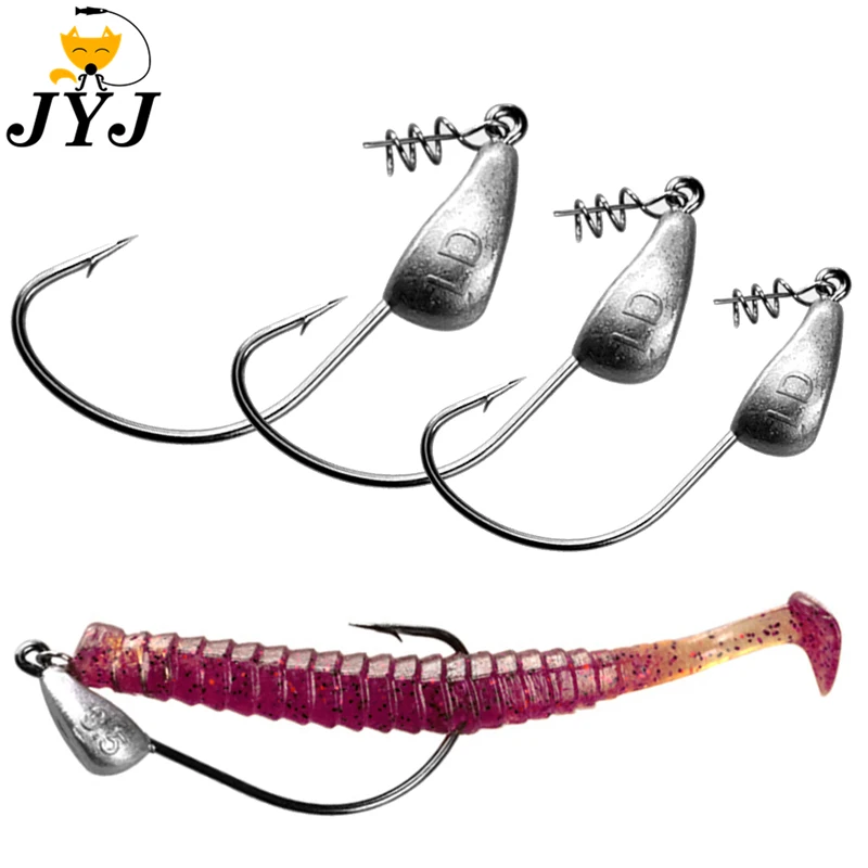 Anzuelos Jig Head atornillables – Cabeza plomada para vinilo