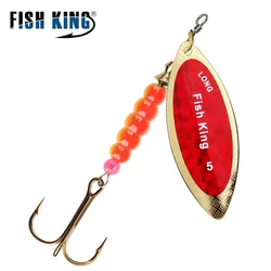 FISH KING Señuelo giratorio para lucio – Cuchara de metal con ganchos