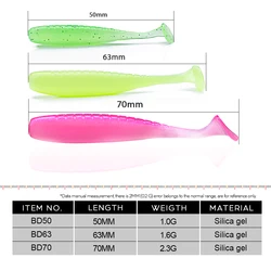 Hanlin Vinilos Swimbait T-Tail Predator Wobbles para spinning