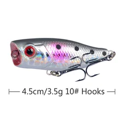 Popper Minnow 4,5 cm – Señuelo topwater 3,5g