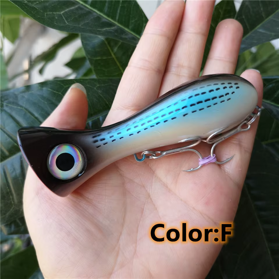 Señuelo Popper superficie 3D boca grande para pesca de agua dulce - imagen 5