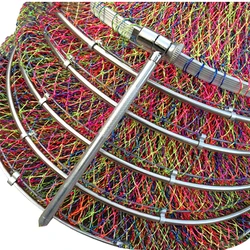Lawaia Jaula de pesca plegable nylon acero inoxidable