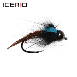 ICERIO Caddis Nymph Barbless con tungsteno – Señuelo estilo checo