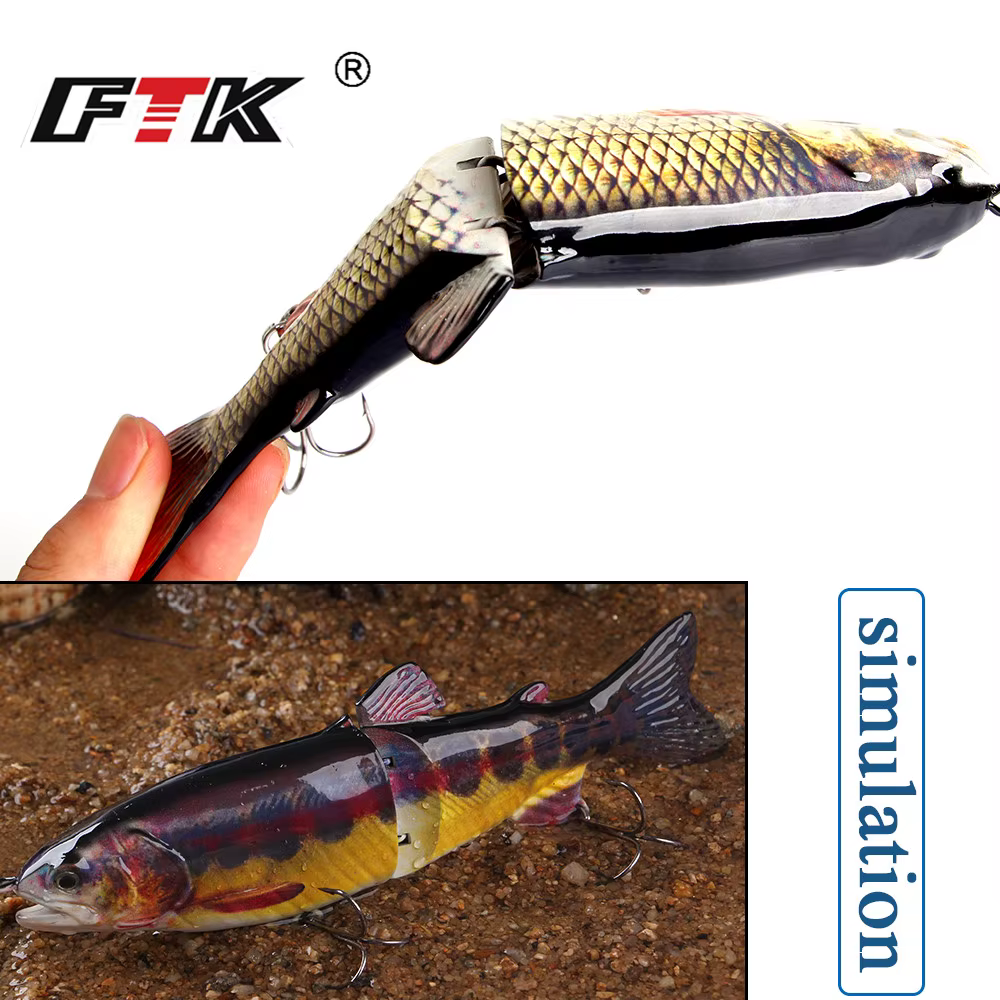 Señuelo Lápiz FTK 65G – Swimbait multiarticulado para lubina - imagen 4