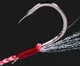 Anzuelo Jigbait doble gancho con púas y pluma para pesca - imagen 4