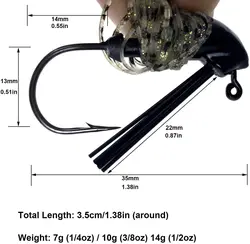 THKFISH Jig Señuelos Swimbaits de Silicona para Lubina – anzuelo