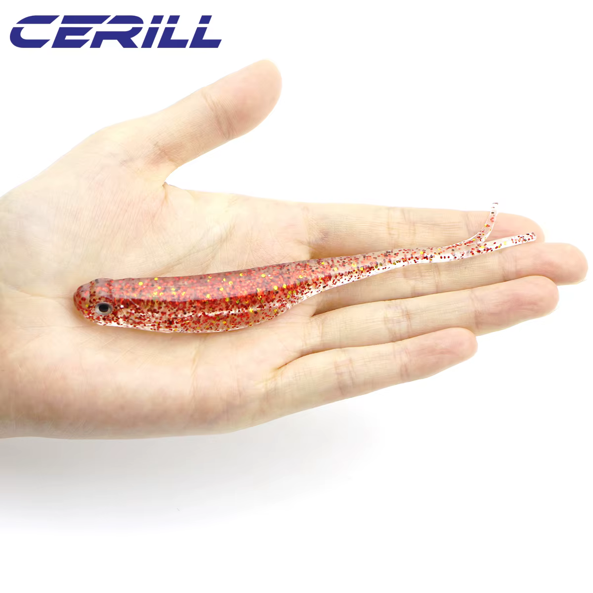 Cerill Shiner 13 cm – Swimbait silicona ojos 3D cola horquilla lucio - imagen 2
