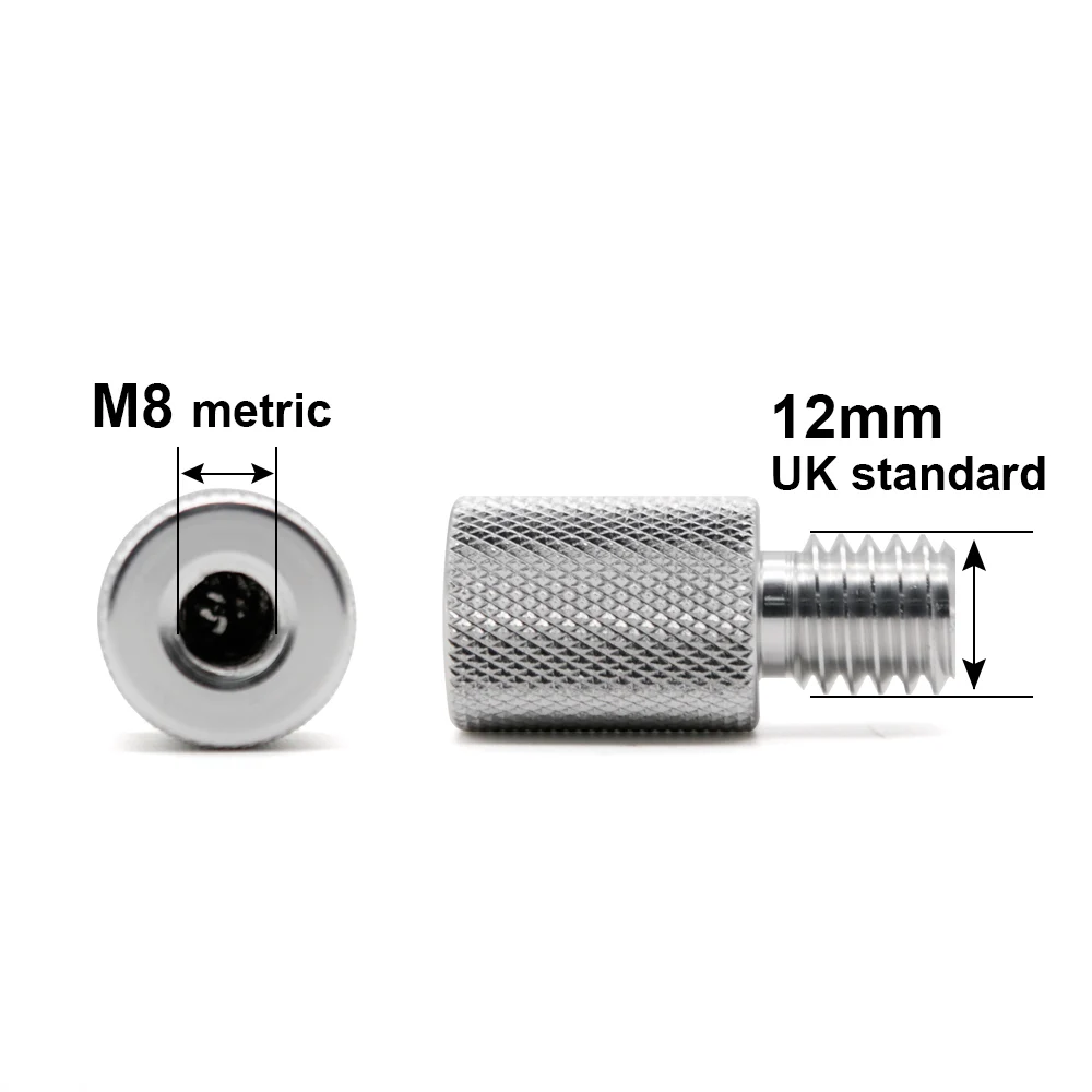 SANLIKE Adaptador de cabeza de red M8/M12 de aluminio roscado