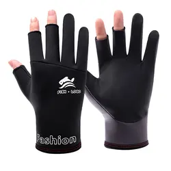 Guantes de neopreno antideslizantes para pesca con mosca - 3 dedos