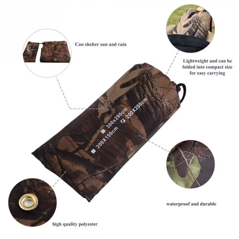 Toldo camuflaje impermeable para pesca y acampada plegable - imagen 2