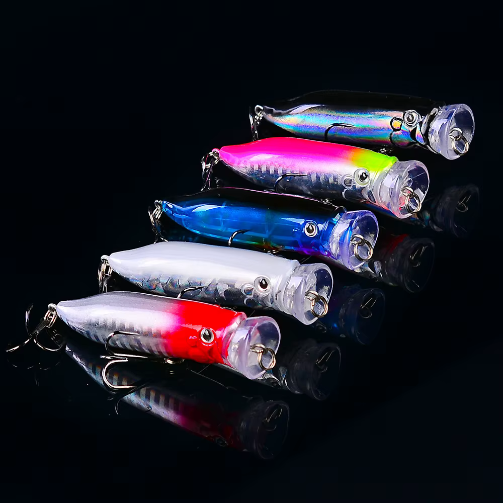 Señuelo Popper Topwater 7 cm 9,4 g - Crankbait duro para bass y carpa - imagen 4