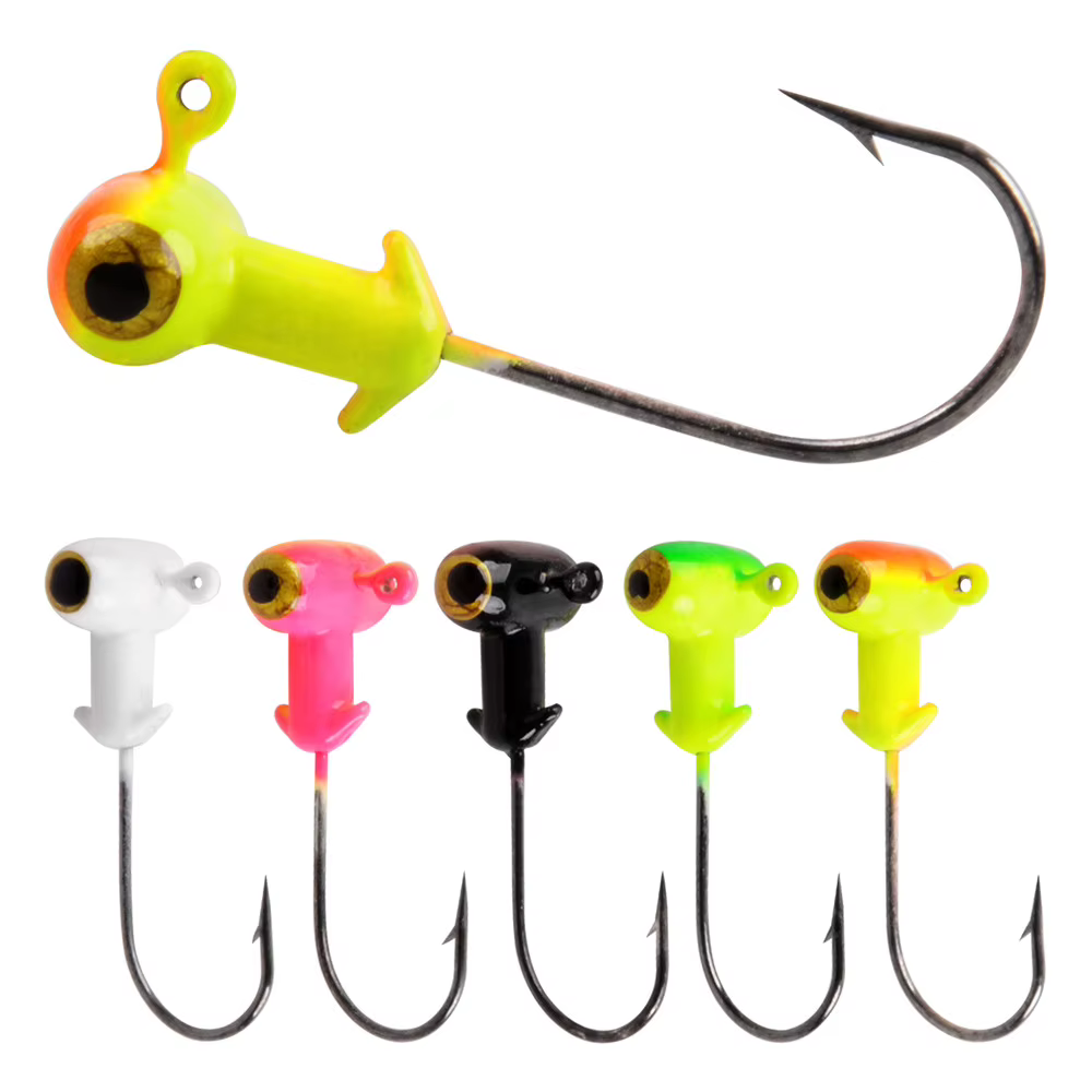 Cabezales de Jig cilíndricos con ojos – Para vinilo Bass Walleye - imagen 3