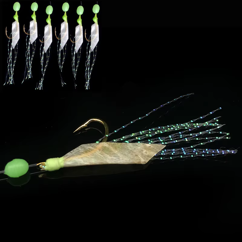 Señuelo Sabiki artificial piel real con olor a pescado para mar - imagen 2