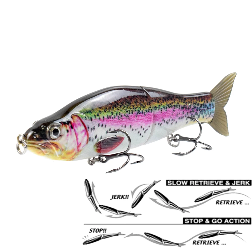 CCLTBA Swimbait articulado - Senuelo 6,5 pulgadas, 56 g, cola suave - imagen 2