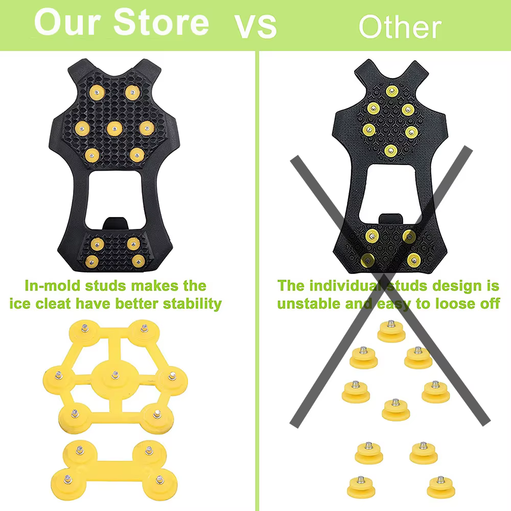 Crampones Antideslizantes de 11 Puntas para Invierno – Universal]!d~[> - imagen 3