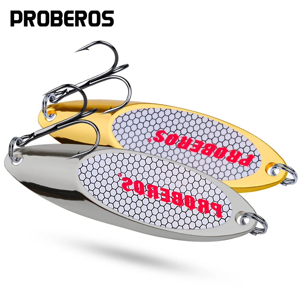 PROBEROS Spoon Silver Lubina 1-60g - Anzuelo Jig Integrado