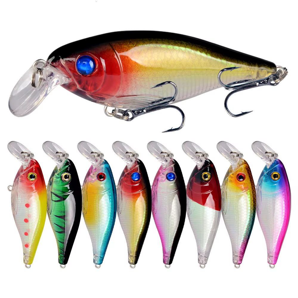 Señuelo crankbait con ojos 3D y colores vivos