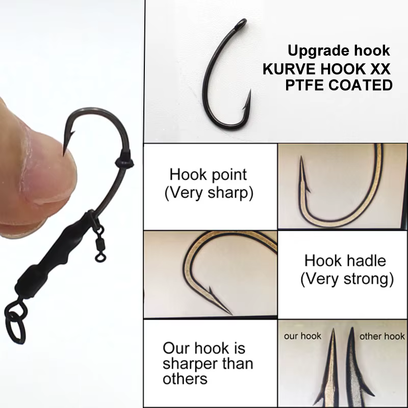 Aparejos de pelo montados para pesca de carpa - imagen 5