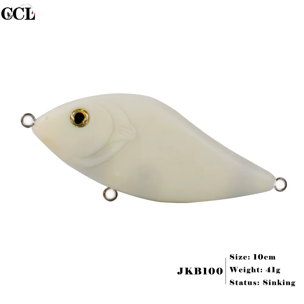 Jerkbait CCLTBA Blanco para Lúcio – Planeador hundimiento lento 10cm 41g