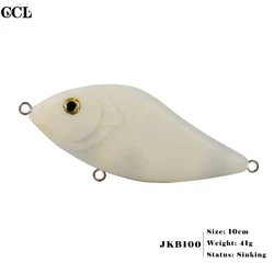 Jerkbait CCLTBA Blanco para Lúcio – Planeador hundimiento lento 10cm 41g