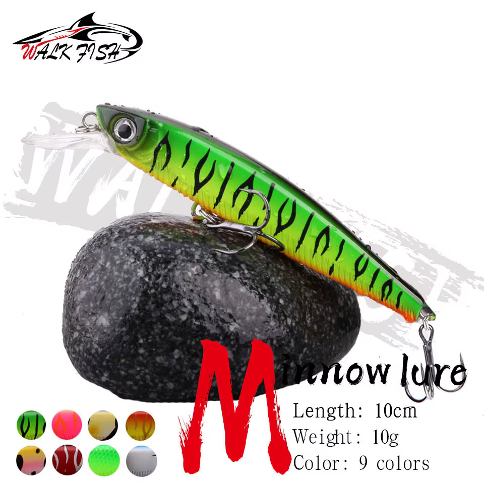Walk Fish Wobbler Minnow 100mm 10g – Cebo jerkbait para lubina - imagen 4