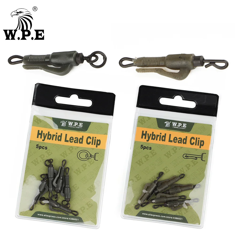 W.P.E Accesorios de carpa: clip, gancho de plomo hibrido - imagen 4